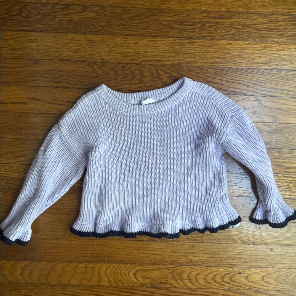 GAP Lilac Ribbed Knit Sweater Size 24M